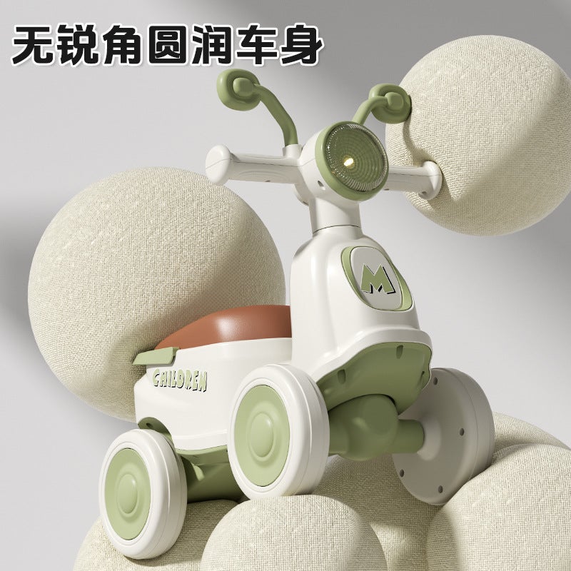 Children'S Scooler Four-Wheel Anti-Rollover 1-3 Years Old Balance Car With Music Lights Can Sit Toddler Glide Car - Image 4